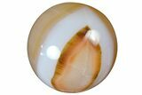 1.2" Polished Carnelian Agate Sphere - Photo 3
